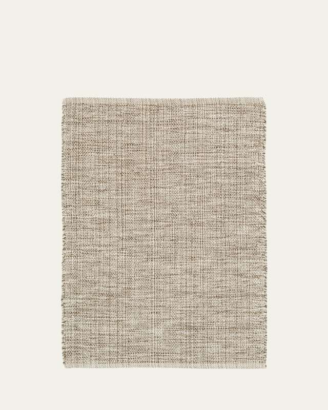 Marled Brown Handwoven Cotton Rug, 8' x 10'